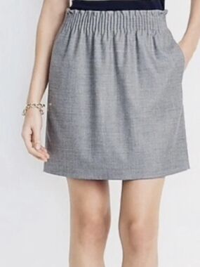 Jcrew Elastic-Waist Gray Casual Skirt